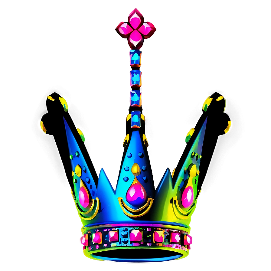 Neon Crown For Decoration Png Vqa48