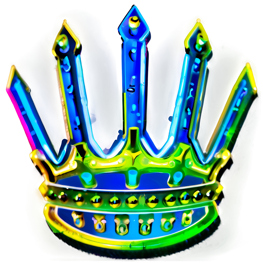 Neon Crown Icon Png 06272024