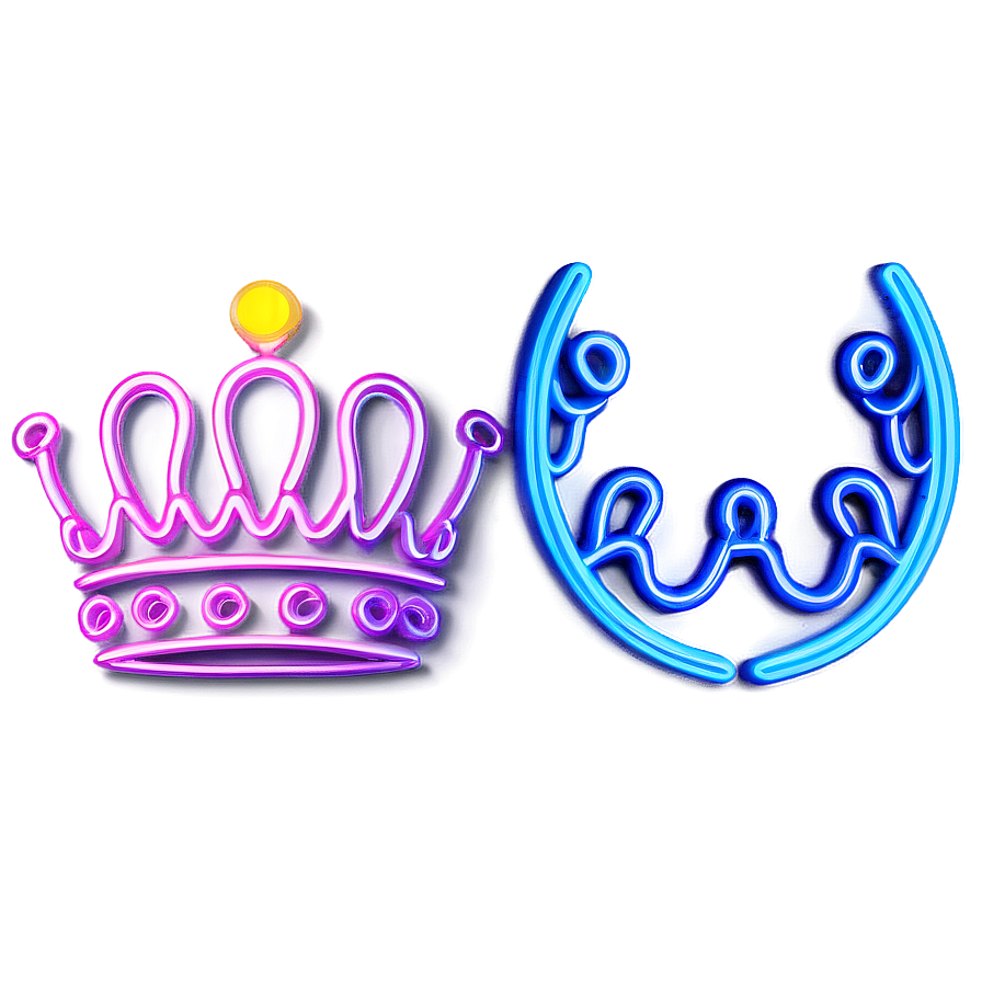 Neon Crown Sign Png 75