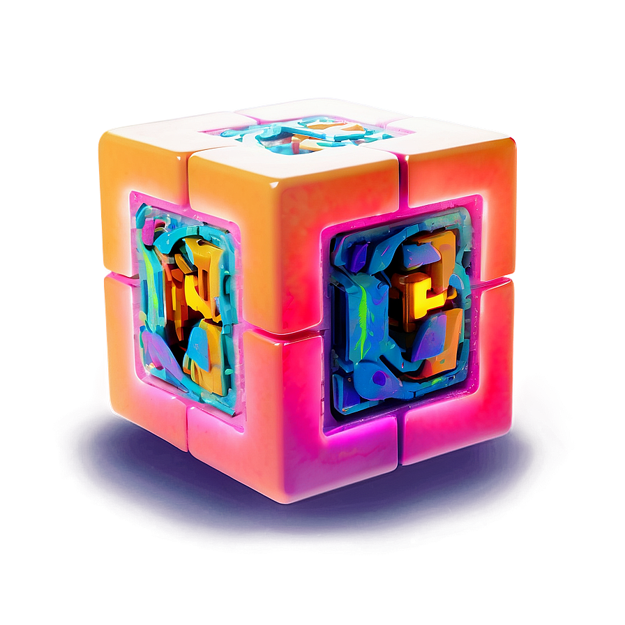 Neon Cube Png 52