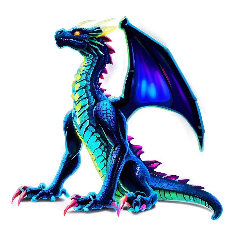 Neon Dragon Clipart Png 06282024