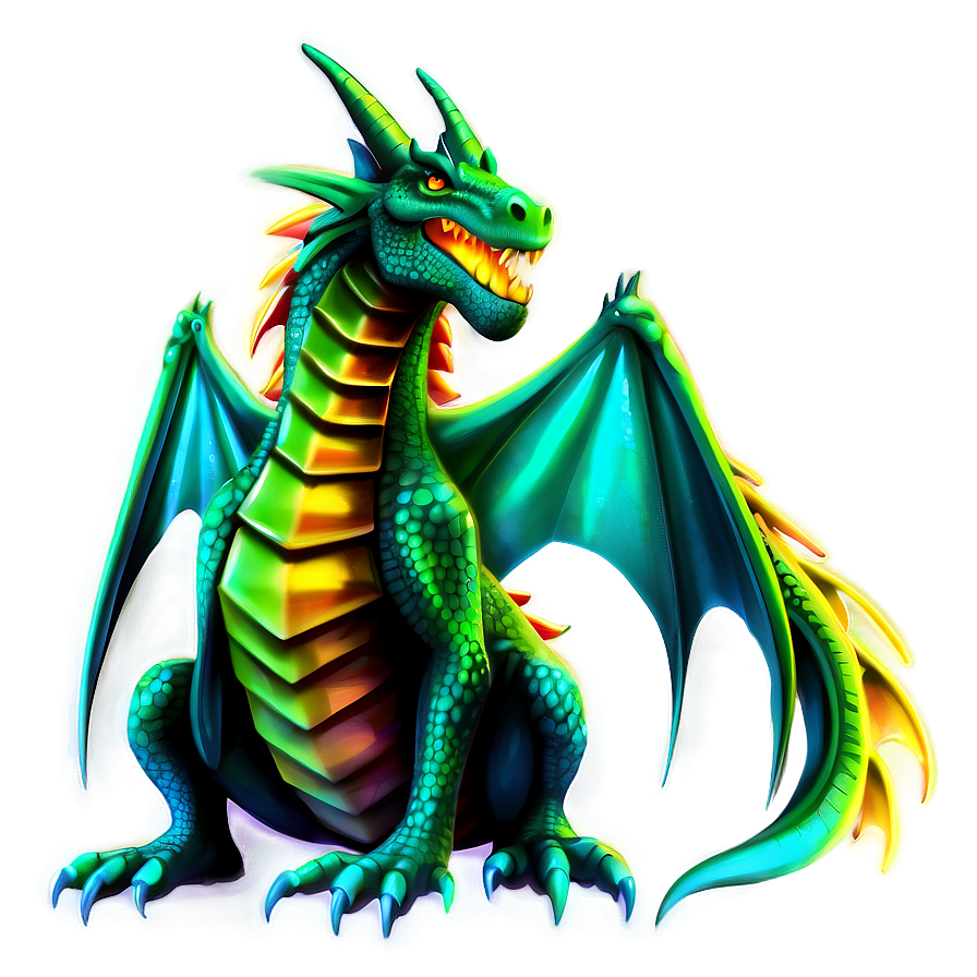 Neon Dragon Clipart Png 06282024