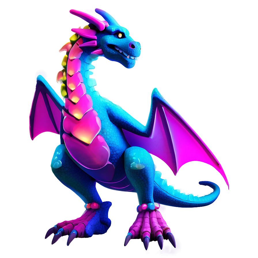Neon Dragon Illustration PNG rqo PNG with transparent background