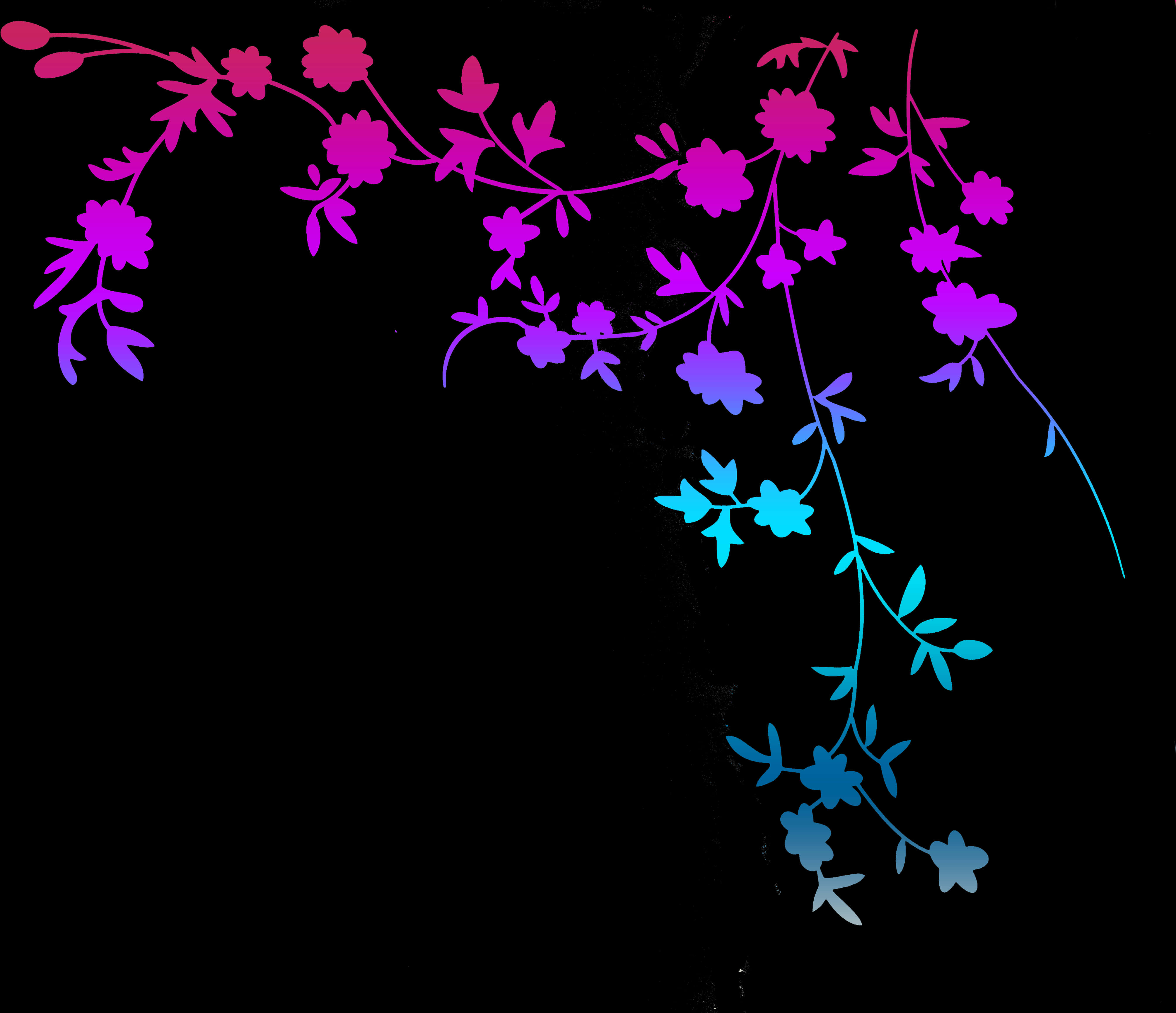 Neon_ Floral_ Vector_ Art