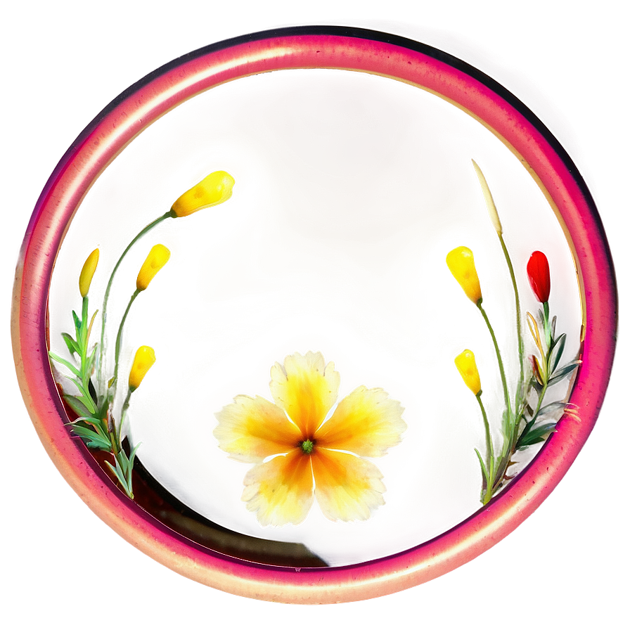 Neon Flower Circle Png 06252024