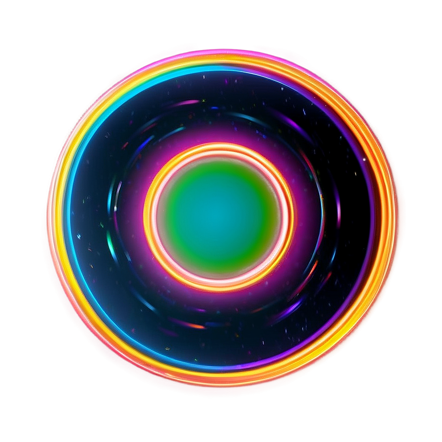 Neon Glow Circle Png Sat