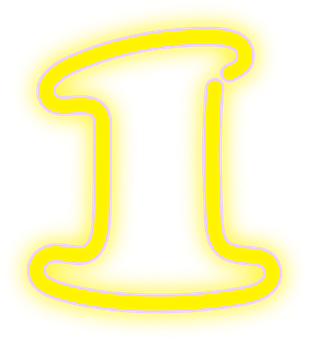 Neon Glow Letter L PNG with transparent background