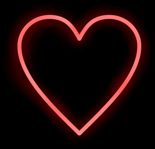 Neon Glow Red Heart