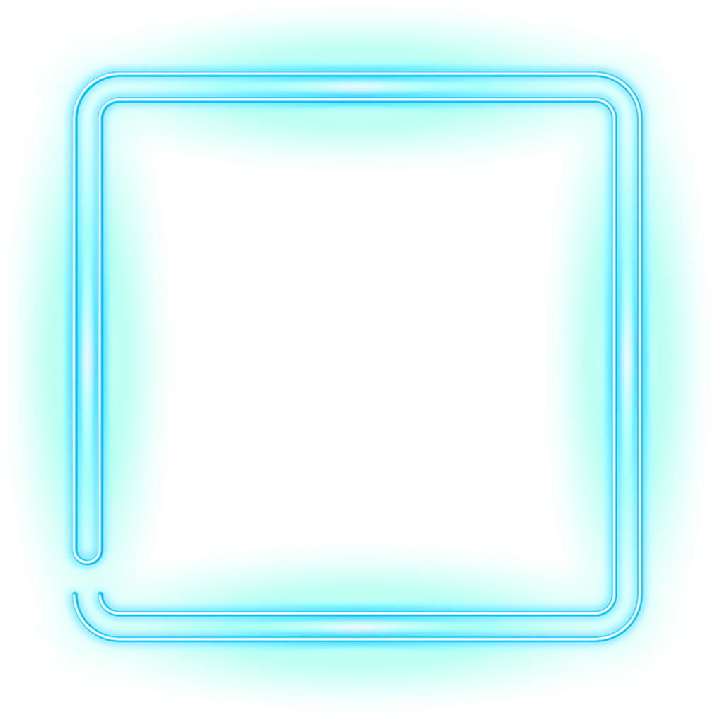 Neon Glow Square Frame