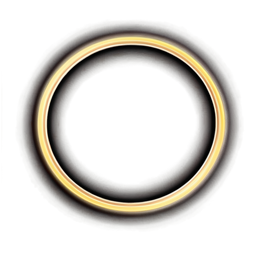 Neon Gold Circle Frame Png 17