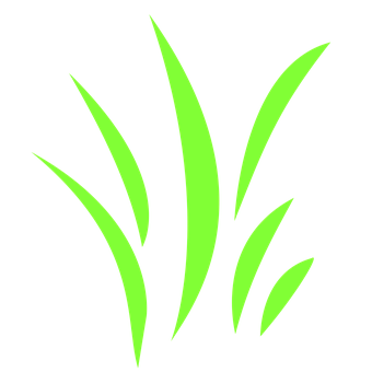 Neon Green Grass Blades Graphic PNG with transparent background