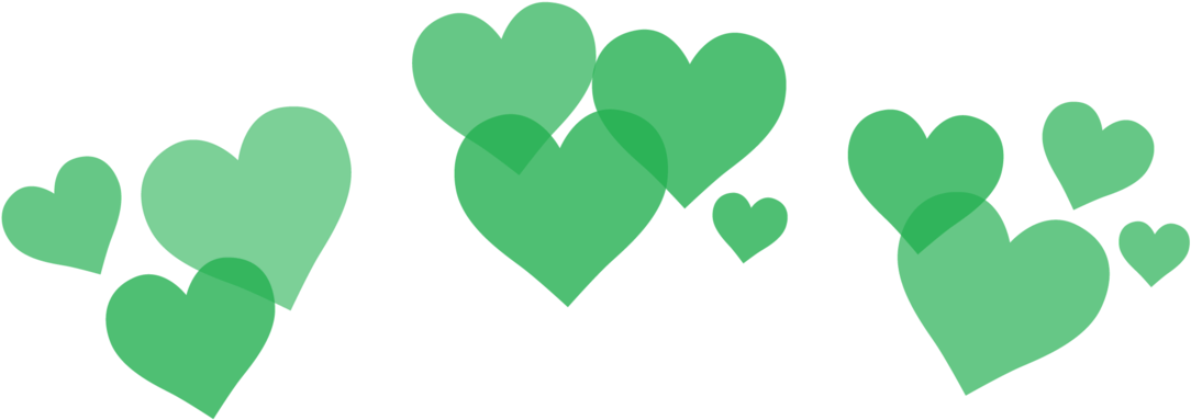 Neon Green Heart Crown Graphic