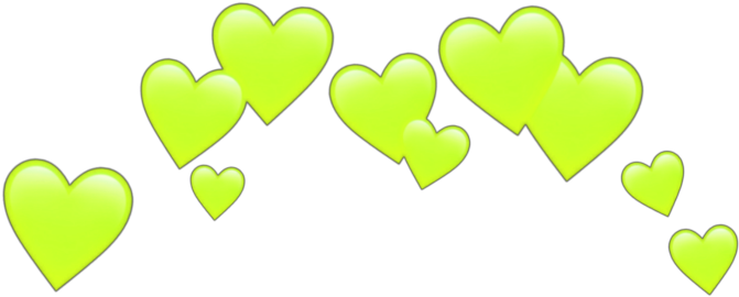 Neon Green Hearts Pattern