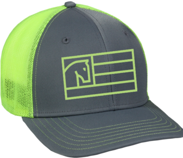 Neon Green Horse Logo Cap