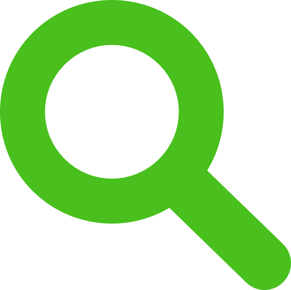 Neon Green Magnifying Glass Icon