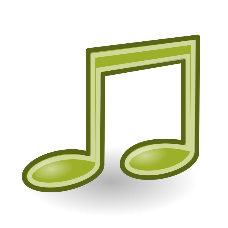 Neon Green Music Note