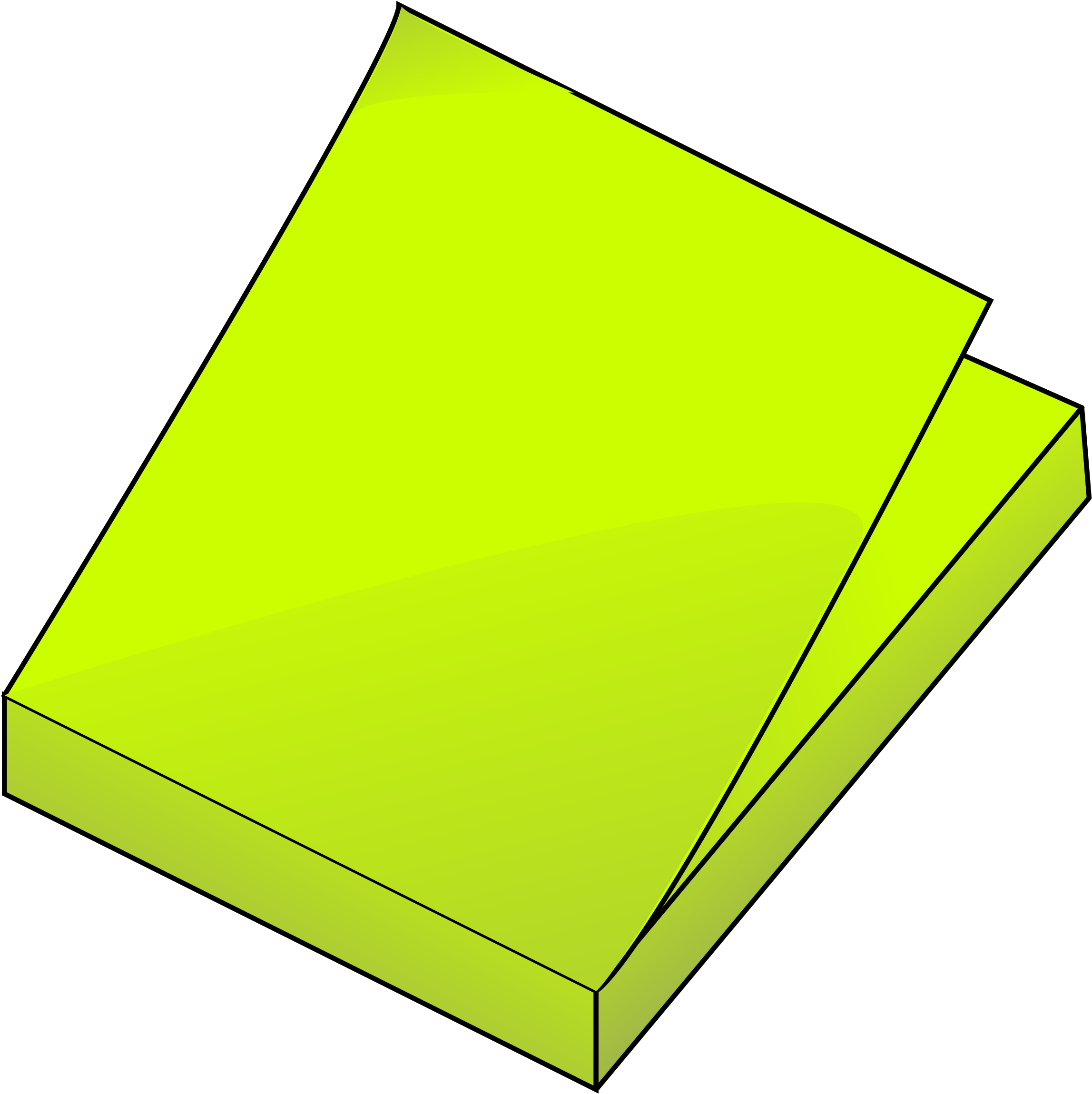 Neon Green Post It Note Pad PNG with transparent background