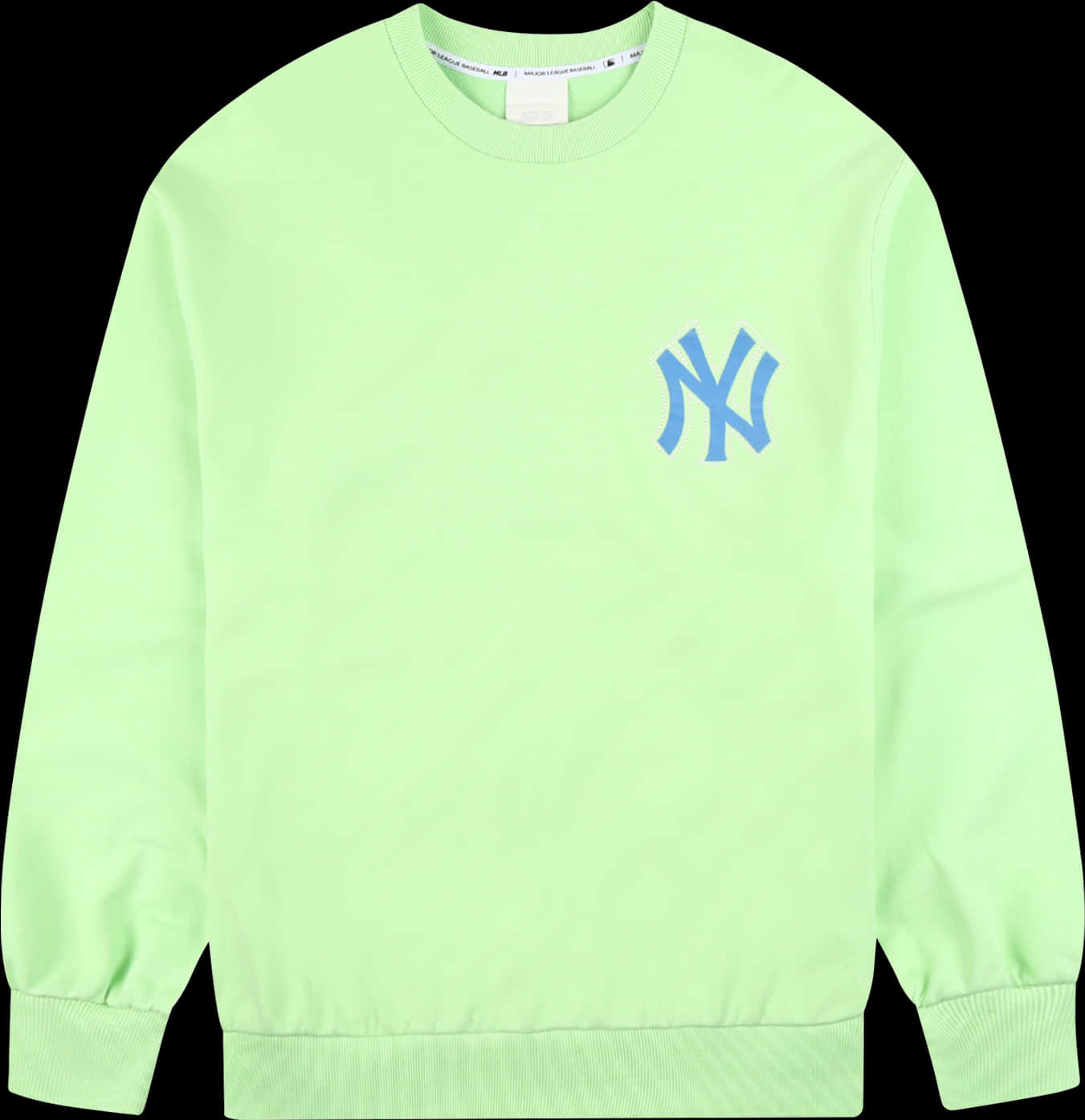 Neon Green Sweatshirtwith Yankees Logo