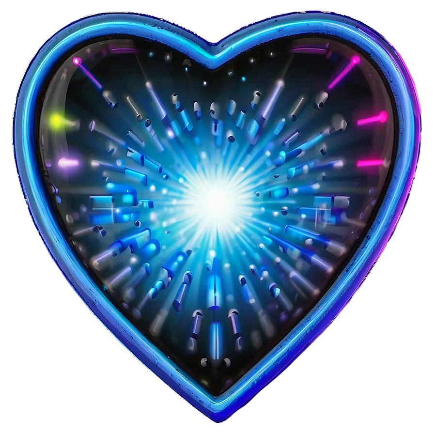 Neon Heart Decoration Png Ecg19