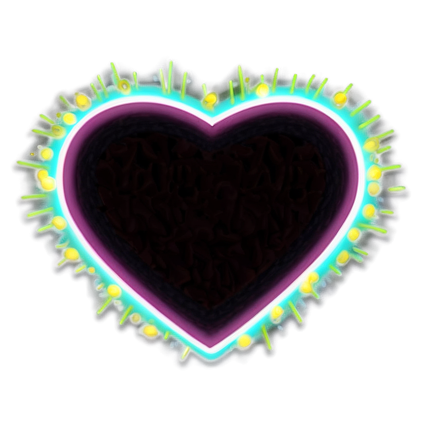 Neon Heart Drawing Png 06122024