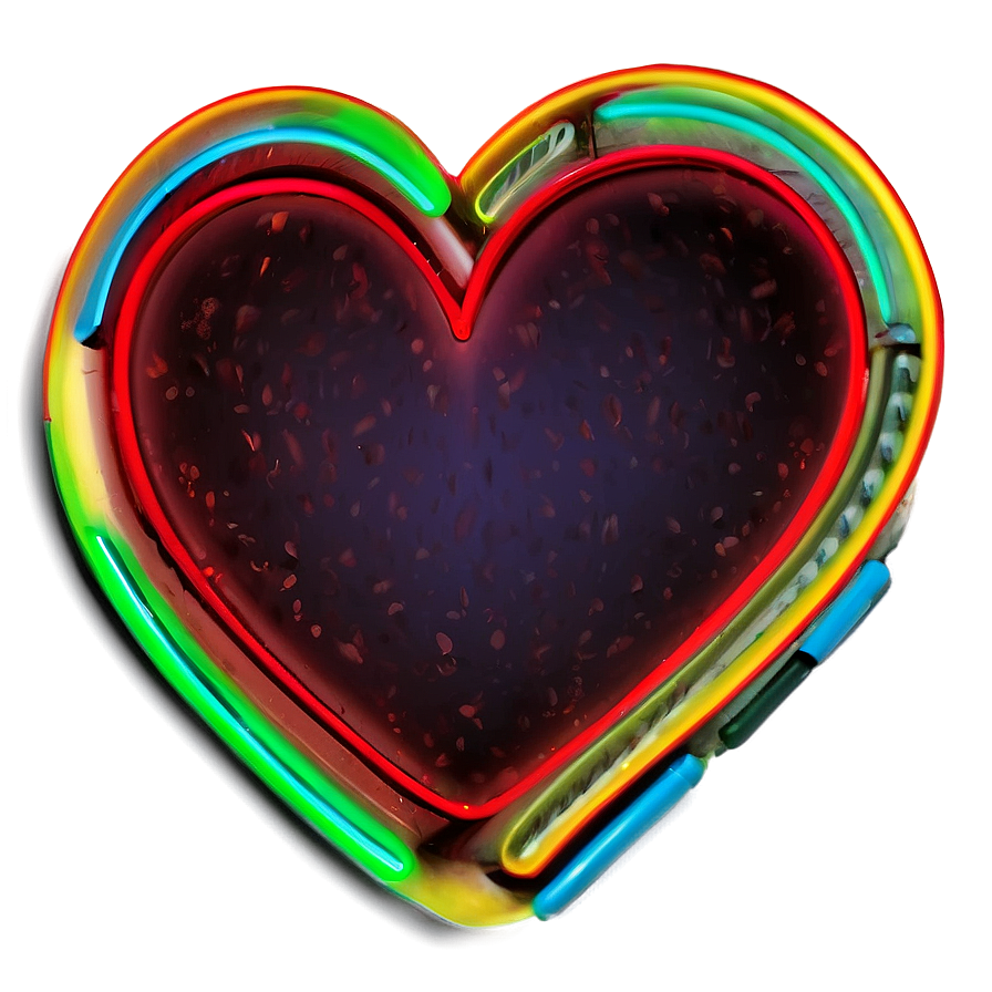 Neon Heart Emoji Png Art Cgt5