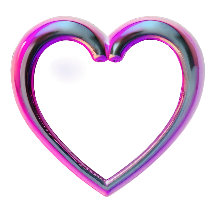 Neon Heart Emoji Png Art Pdu45