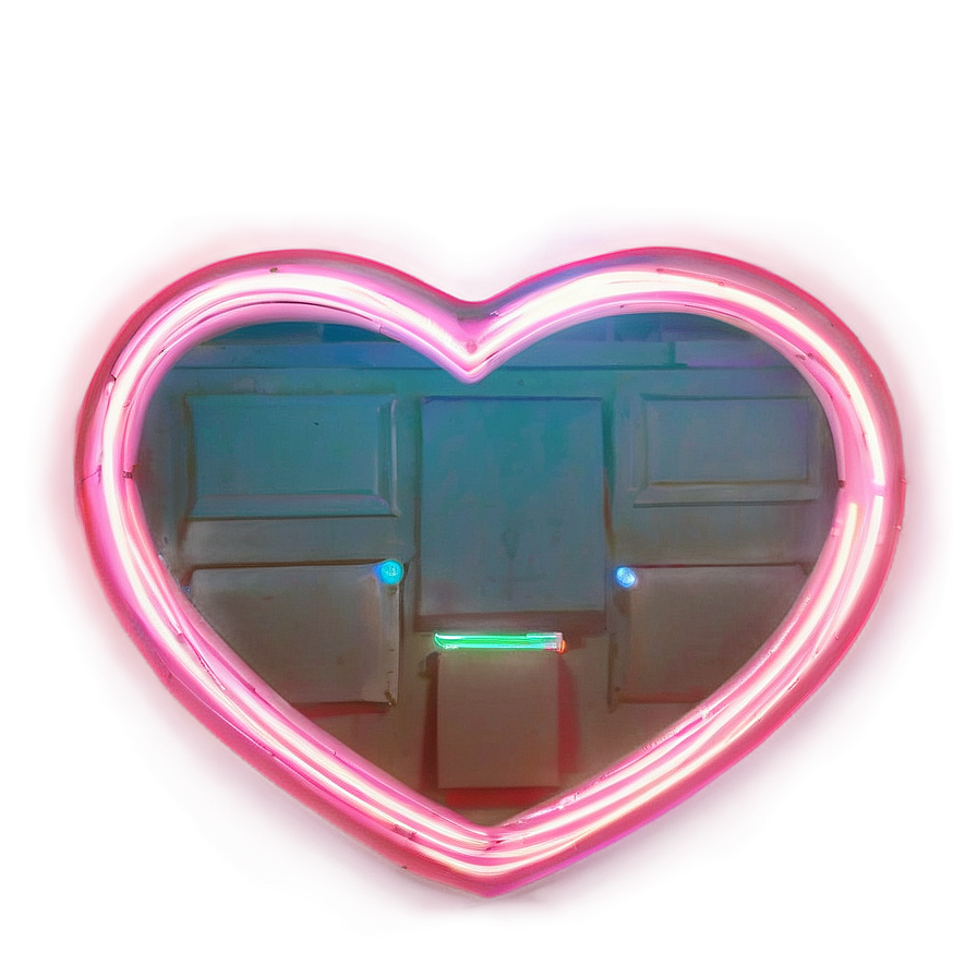 Neon Heart Frame Png Rkd