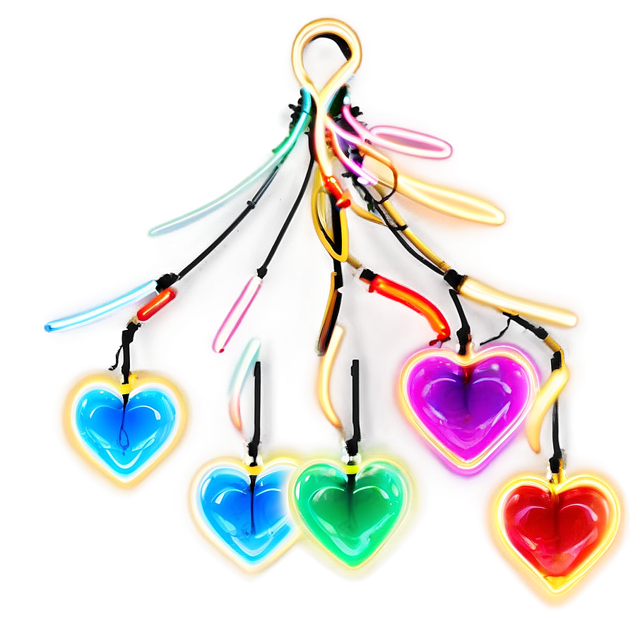 Neon Heart Light Png C