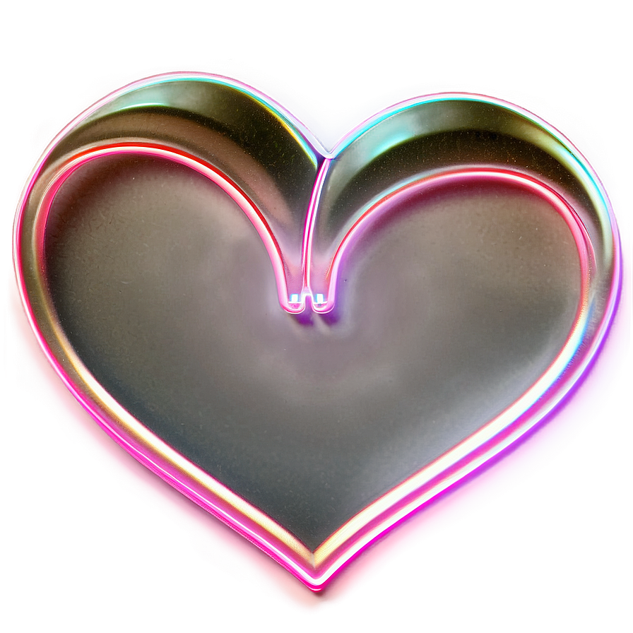 Neon Heart Outline Png 06122024