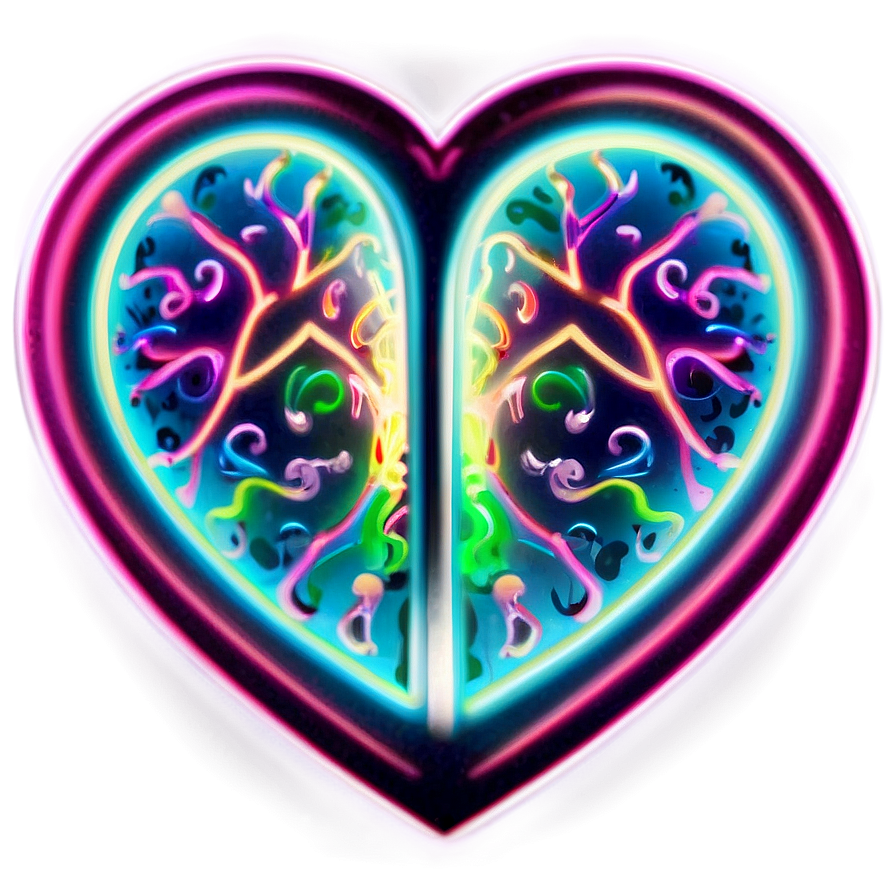 Neon Heart Tattoo Png 06122024