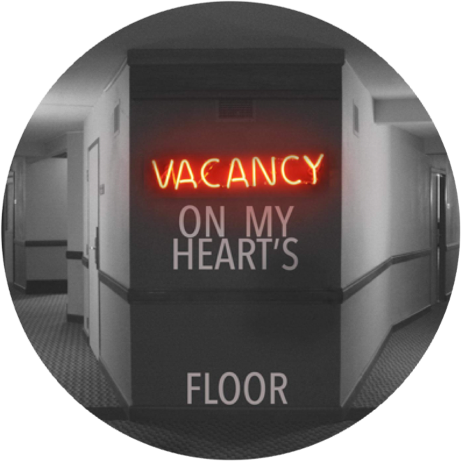 Neon Heart Vacancy Sign PNG with transparent background
