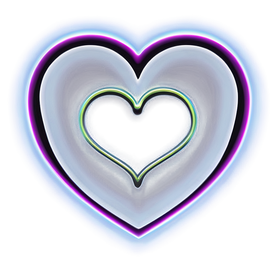 Neon Heart Vector Png Dwf