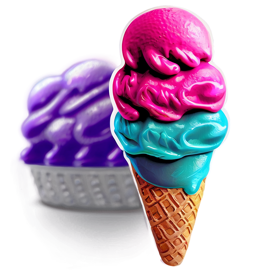 Neon Ice Cream Cone Png Uou66