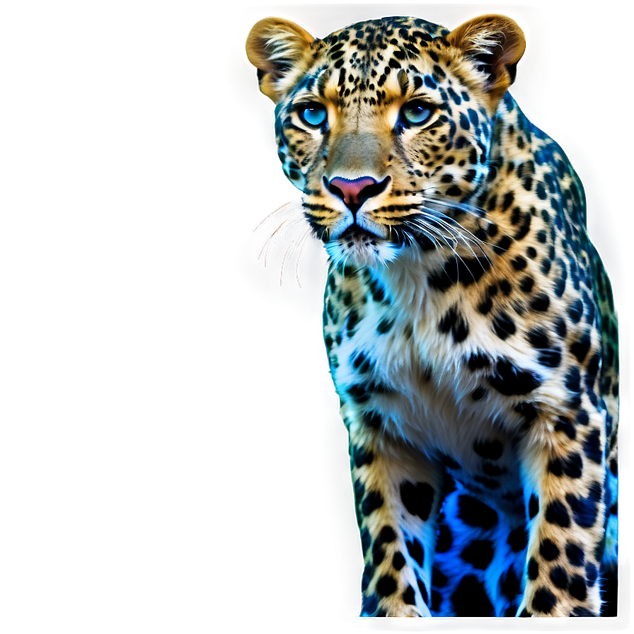 Neon Leopard In Darkness Png 06112024