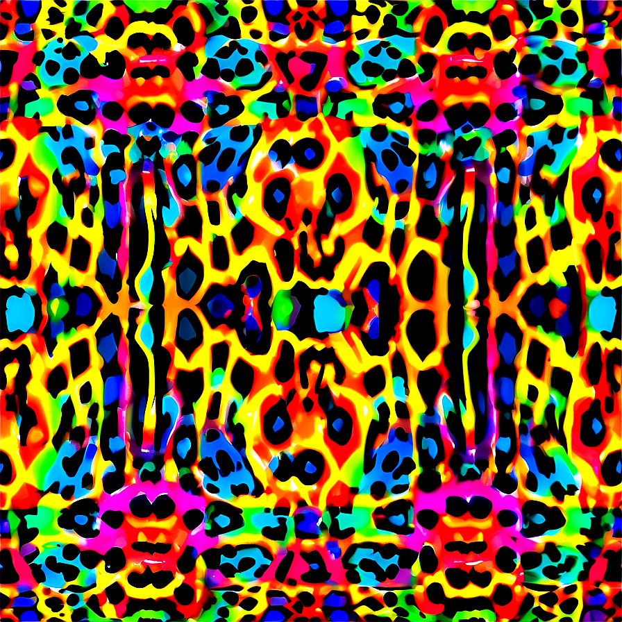 Neon Leopard Pattern Png Eih96