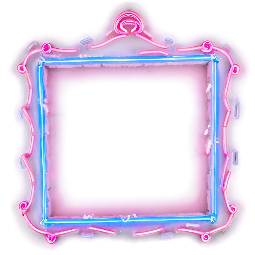 Neon Light Photo Border Png 06262024