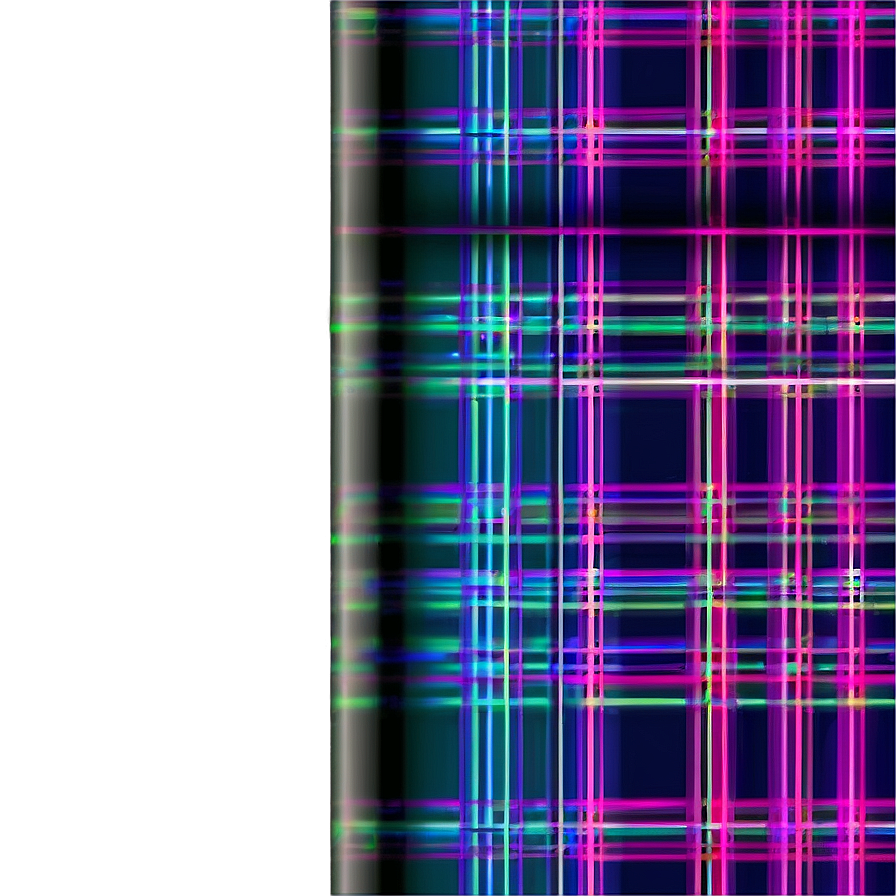 Neon Light Plaid Png Wdj34