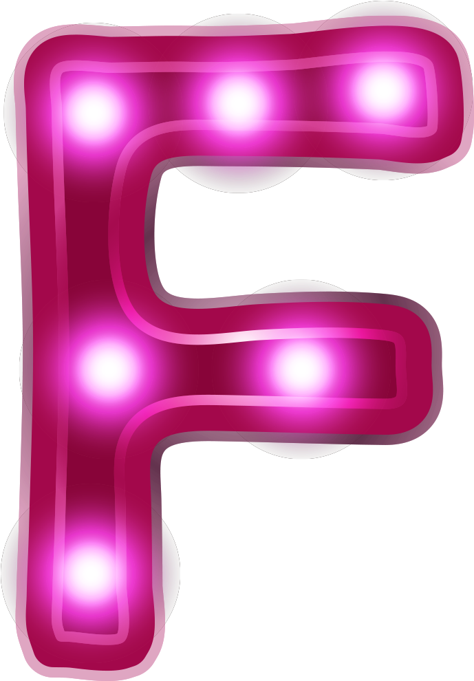 Neon Lit Letter F Graphic