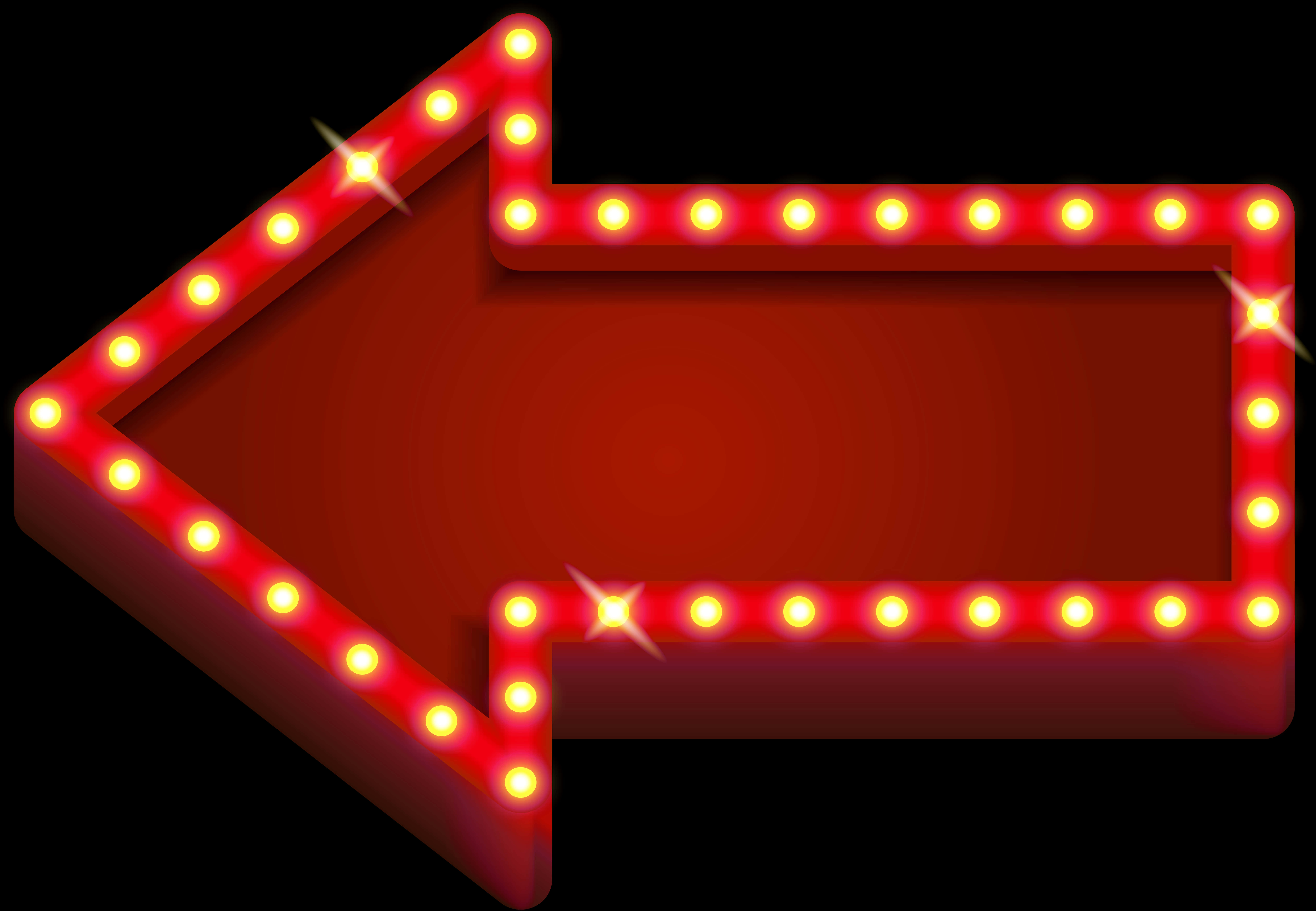 Neon Lit Red Arrow Sign PNG image with a transparent background, free high-resolution download