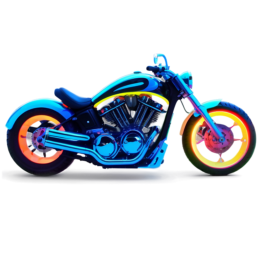 Neon Motorcycle Png Iin