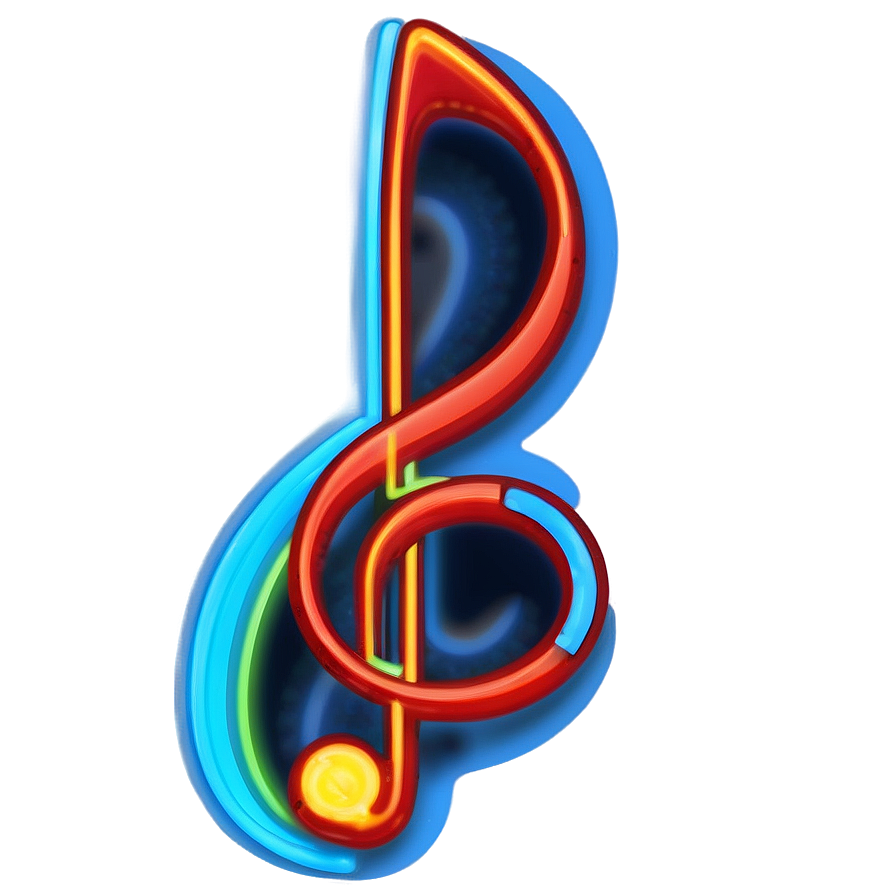 Neon Music Notes PNG tcb PNG with transparent background