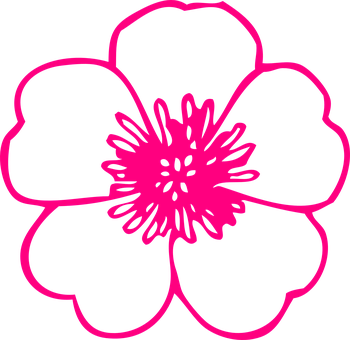 Neon_ Outline_ Flower_ Graphic