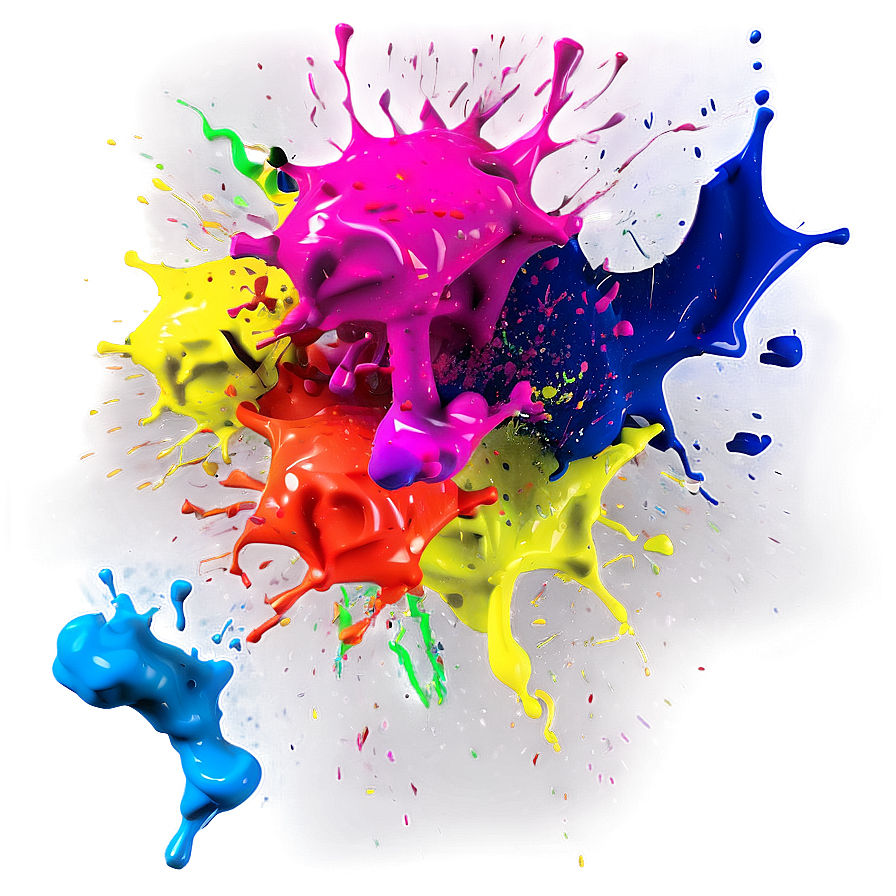 Neon Paint Splatter Png Xfj17