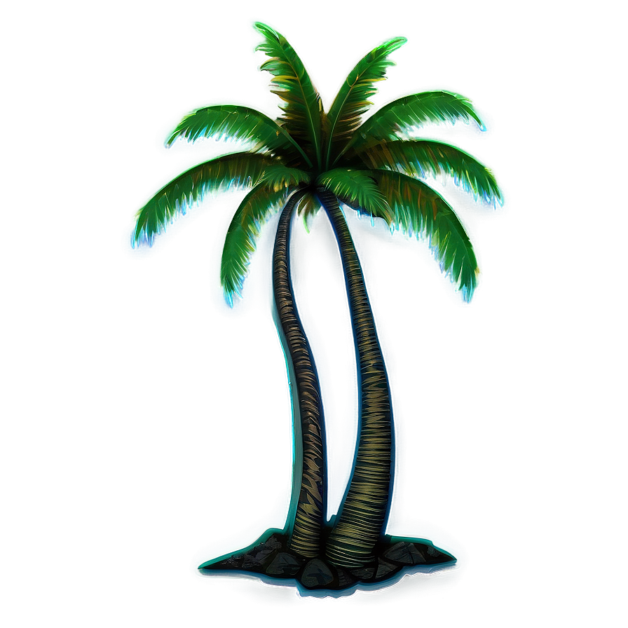 Neon Palm Tree Png Ate44