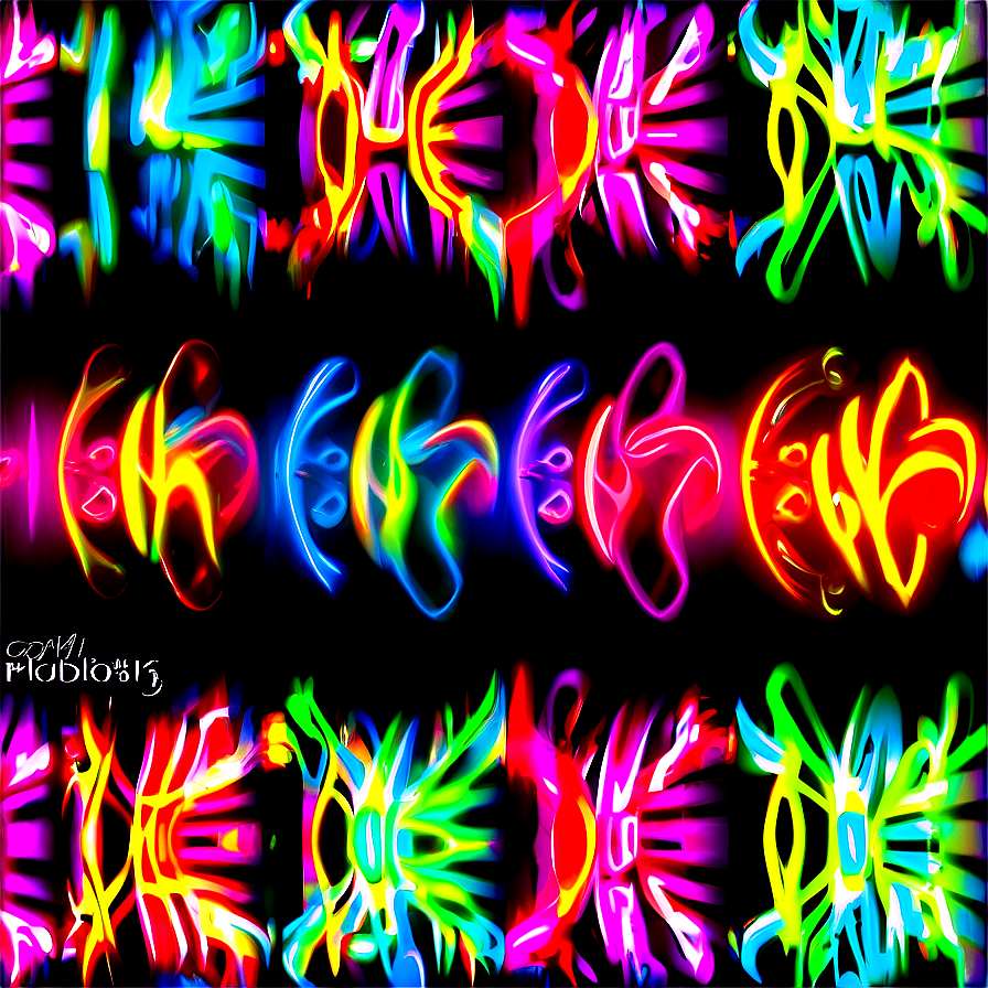 Neon Pattern Design Png Nln