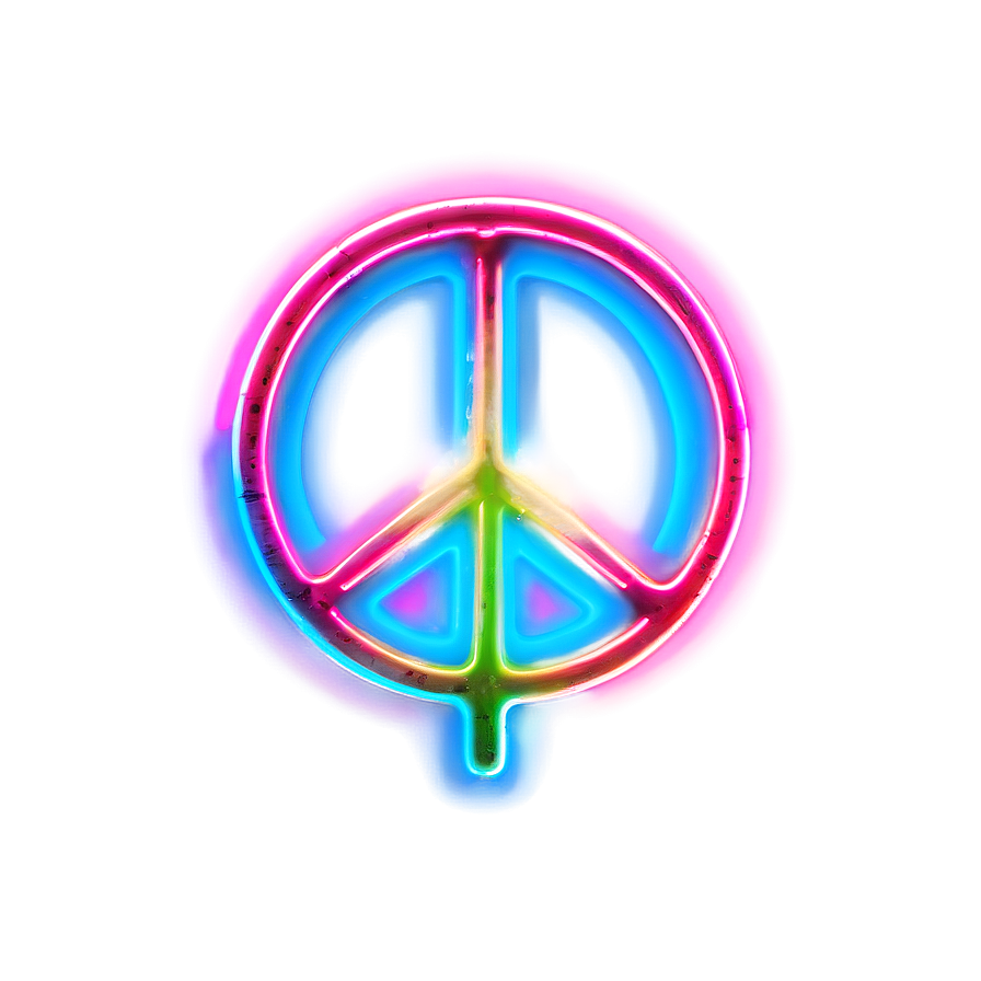 Neon Peace Sign Png 34