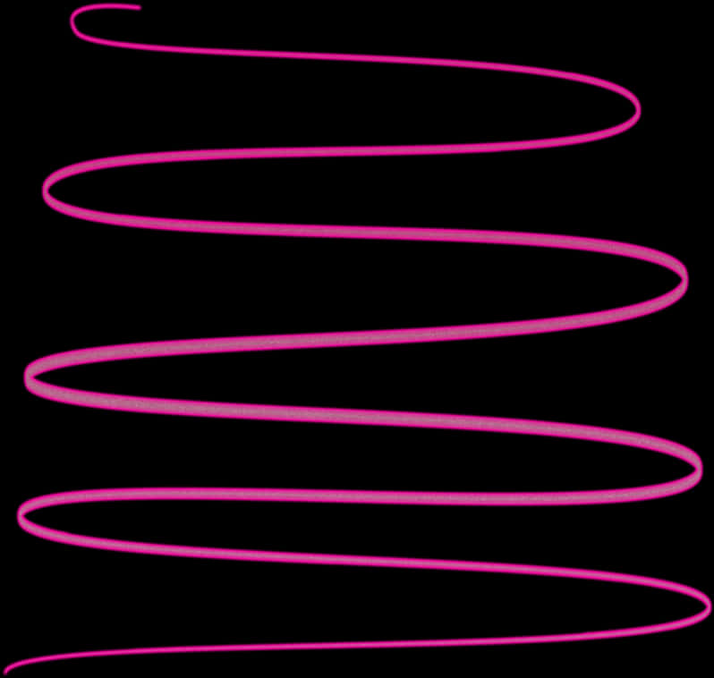 Neon Pink Swirlson Black Background