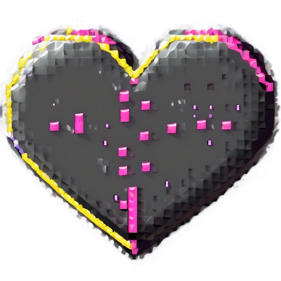 Neon Pixel Heart Png 71