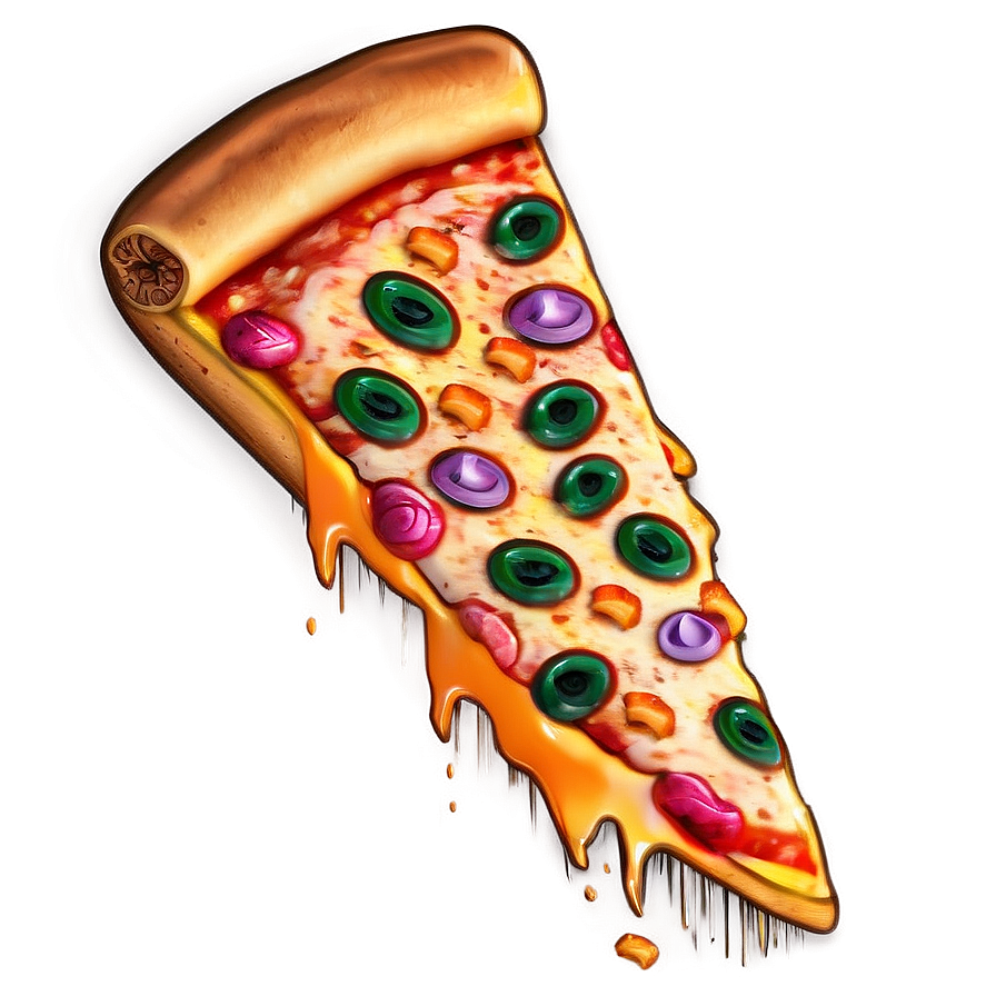 Neon Pizza Emoji Png 43