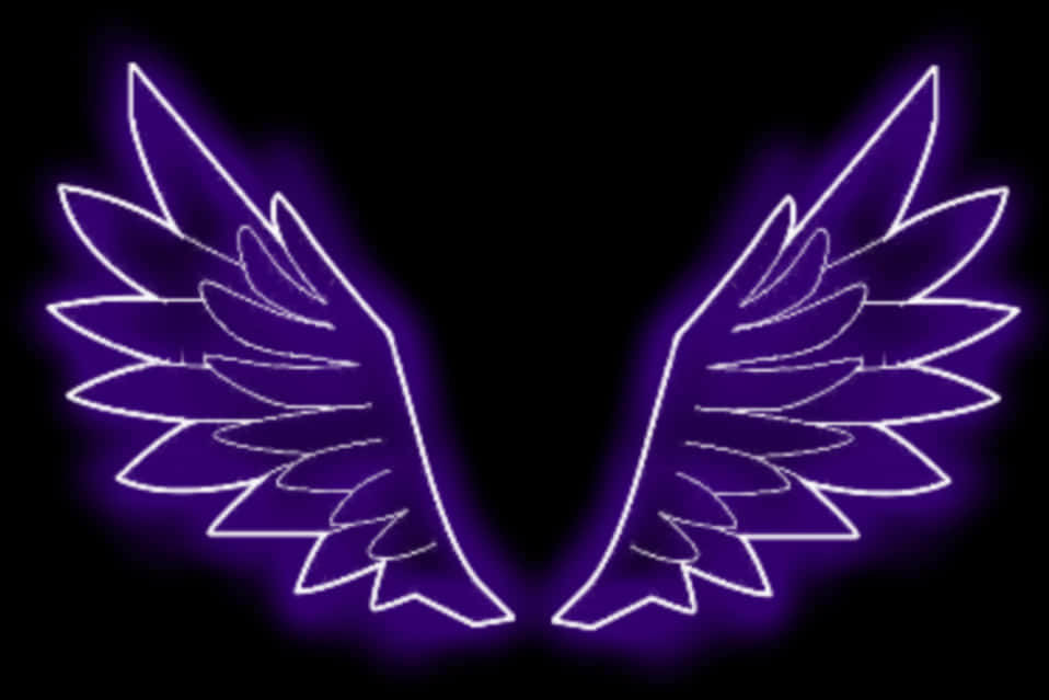 Neon Purple Angel Wings